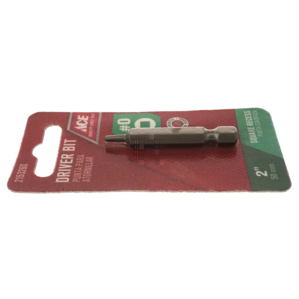 ACE Hardware 2153260 #0 Square / SQ0 Driver Bits, 2" Length