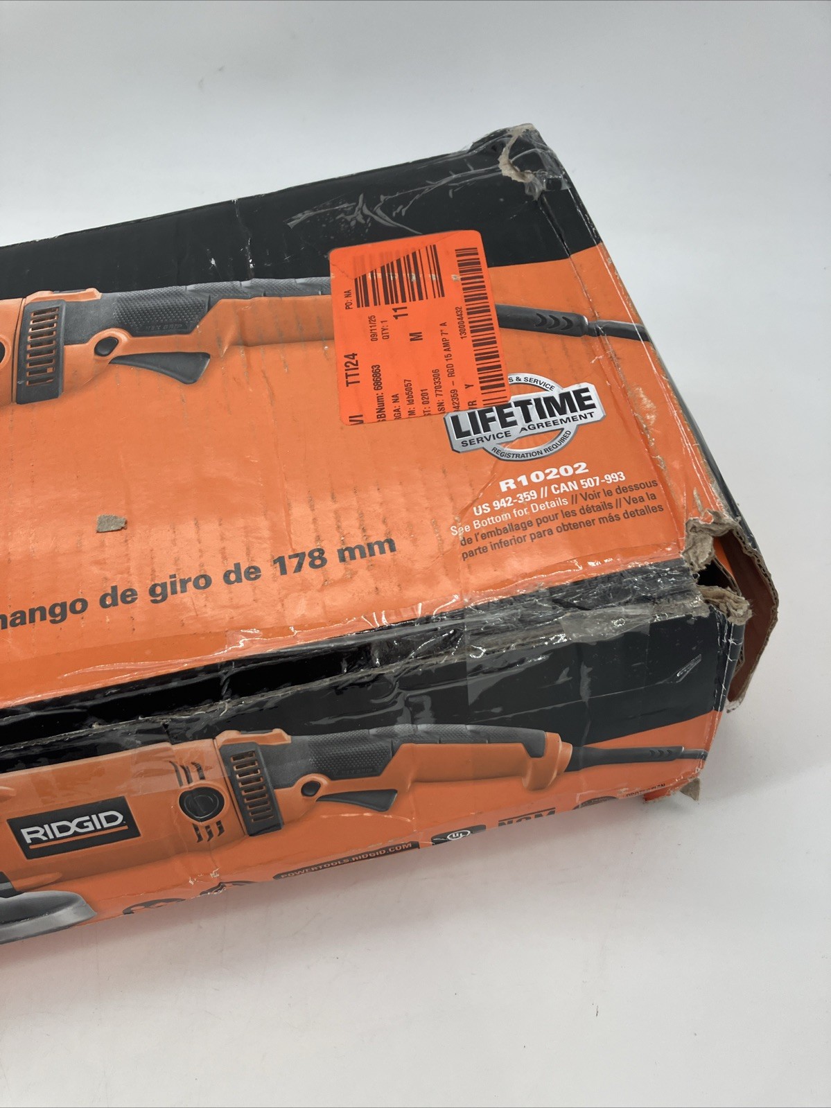 RIDGID R10202 15A 7” Angle Grinder Heavy Duty – Tested Ships Fast