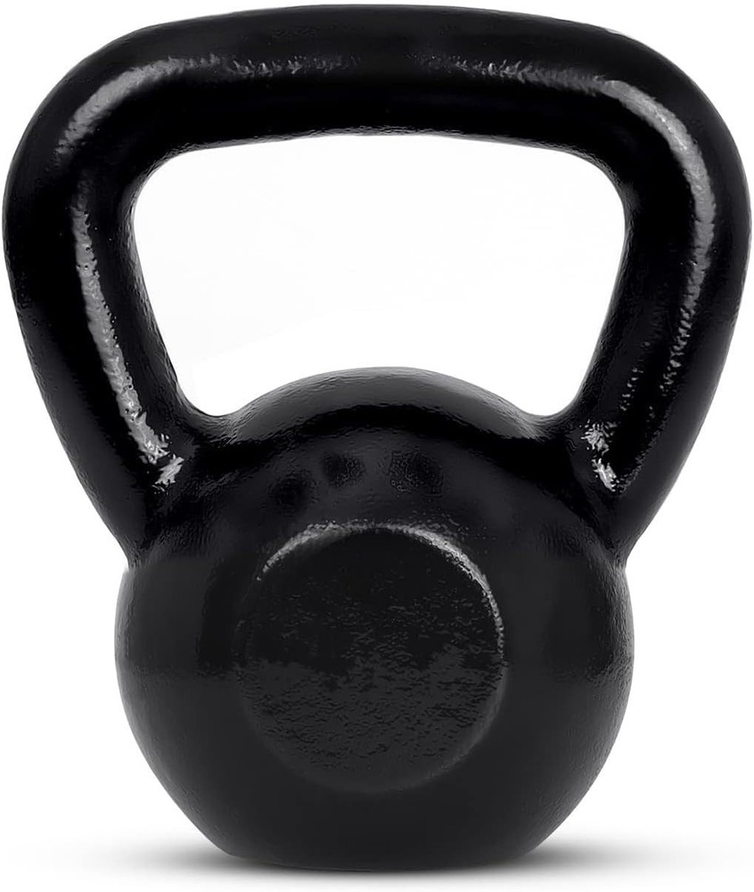 Solid Cast Iron Kettlebell 15 lbs - Portable & Reliable for Resistance Training