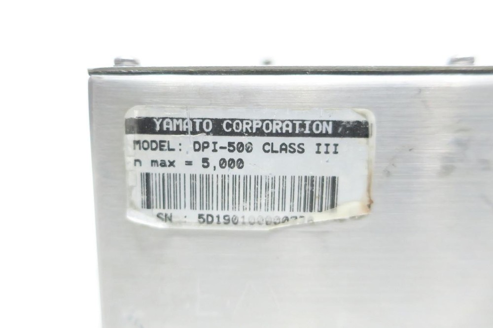 Yamato DPI-500 Digital Scale Control Panel