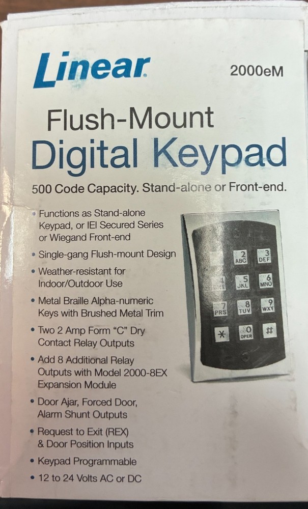 LINEAR 2000eM Keypad