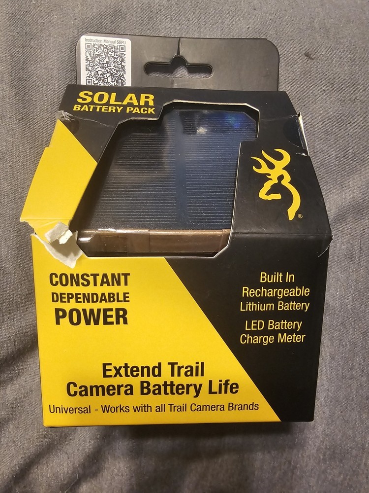 Browning Micro Universal Solar Camera Power Pack Rechargeable (Trail Camera)