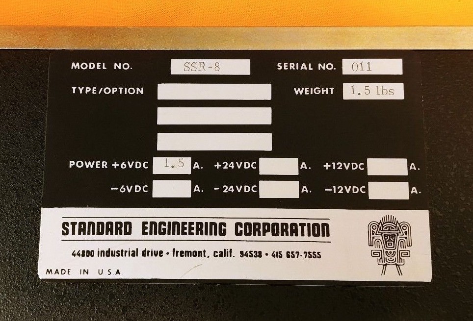 Standard Engineering Corp 8 Channel SS Relay SSR-8 Module