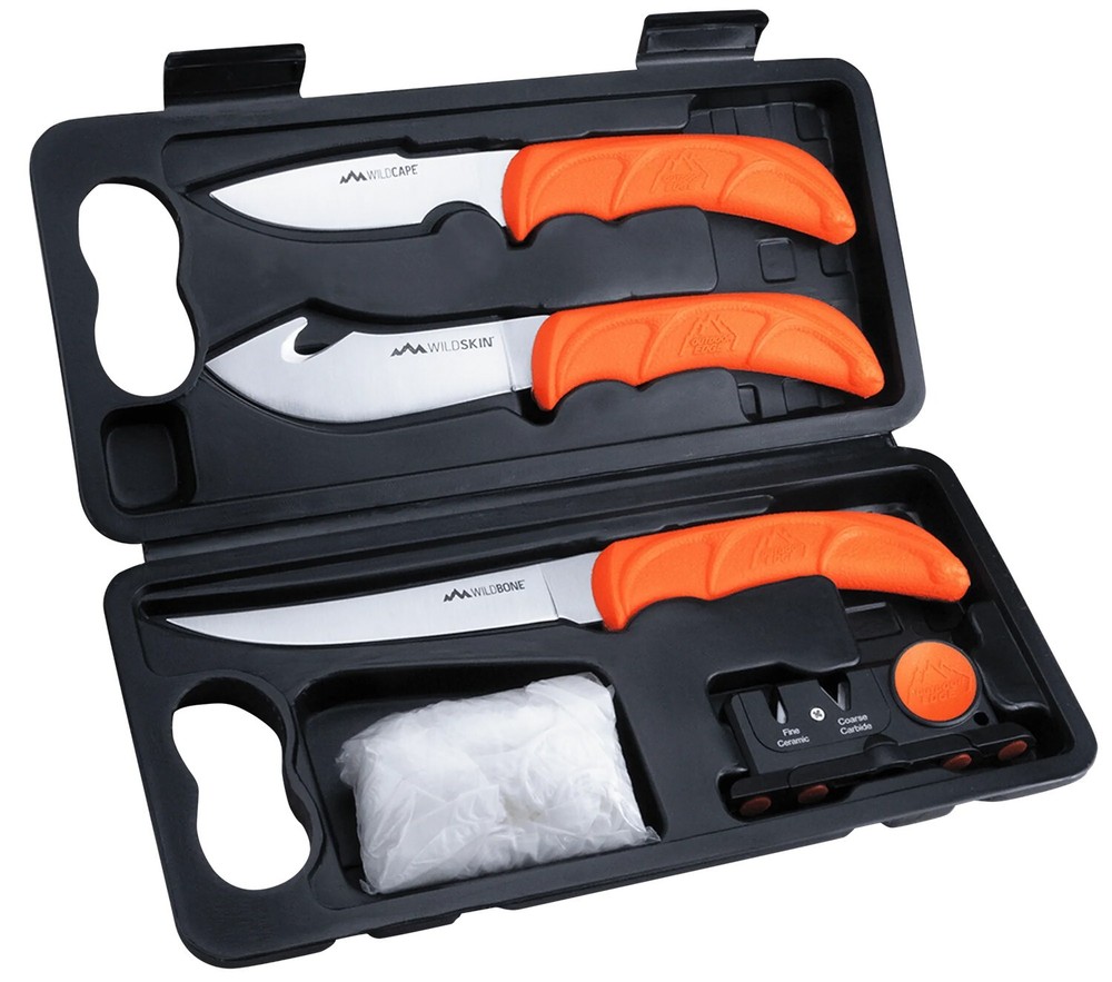 Outdoor Edge WL6 WildLite Game Processor Kit Fixed Boning/Caper/Skinner Plain 42