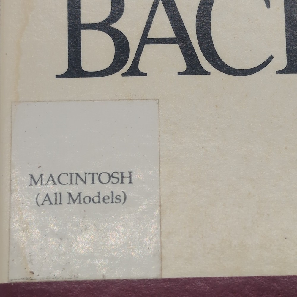 Backgammon Mac 1989 Applications Plus 3.5 Floppy Manual Inserts Vintage