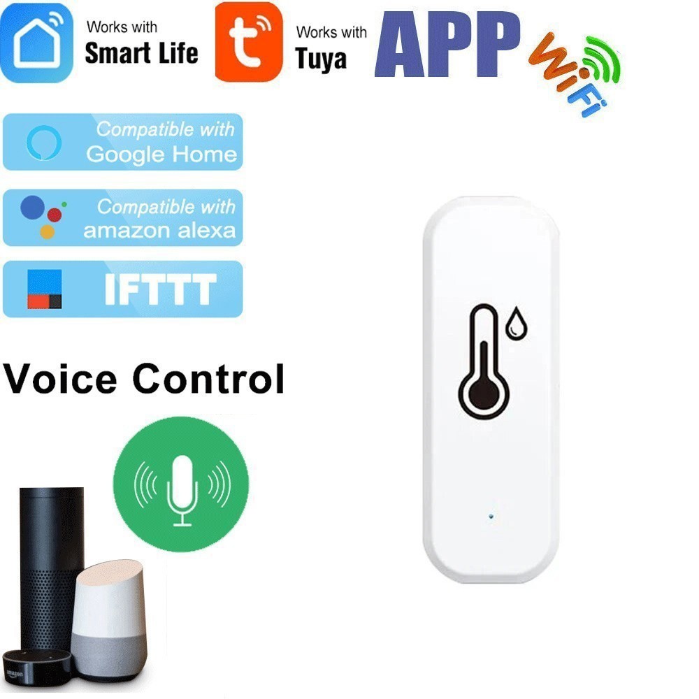 Tuya Smart Life APP WiFi Temperature & Humidity Sensor Detector Work w/ Alexa