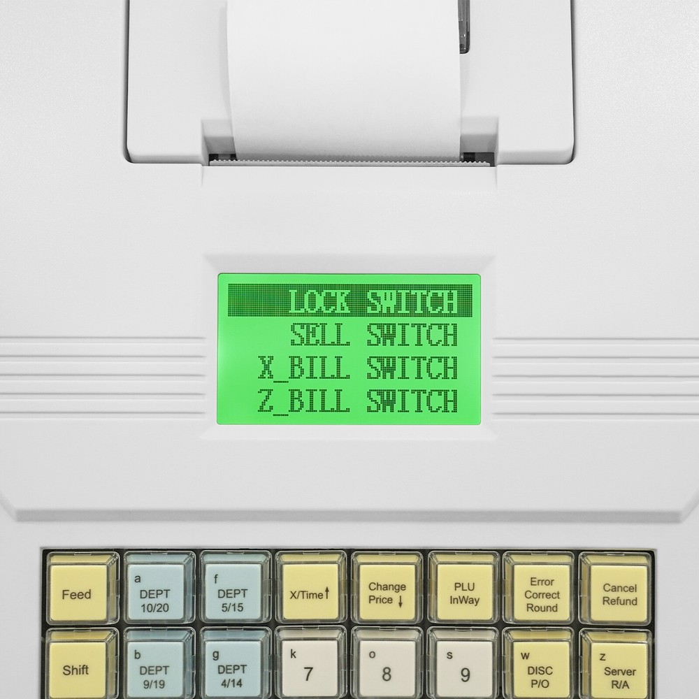 40-Keys Cash Register Tabletop Ratail Cash Register Rectangular Cashing System