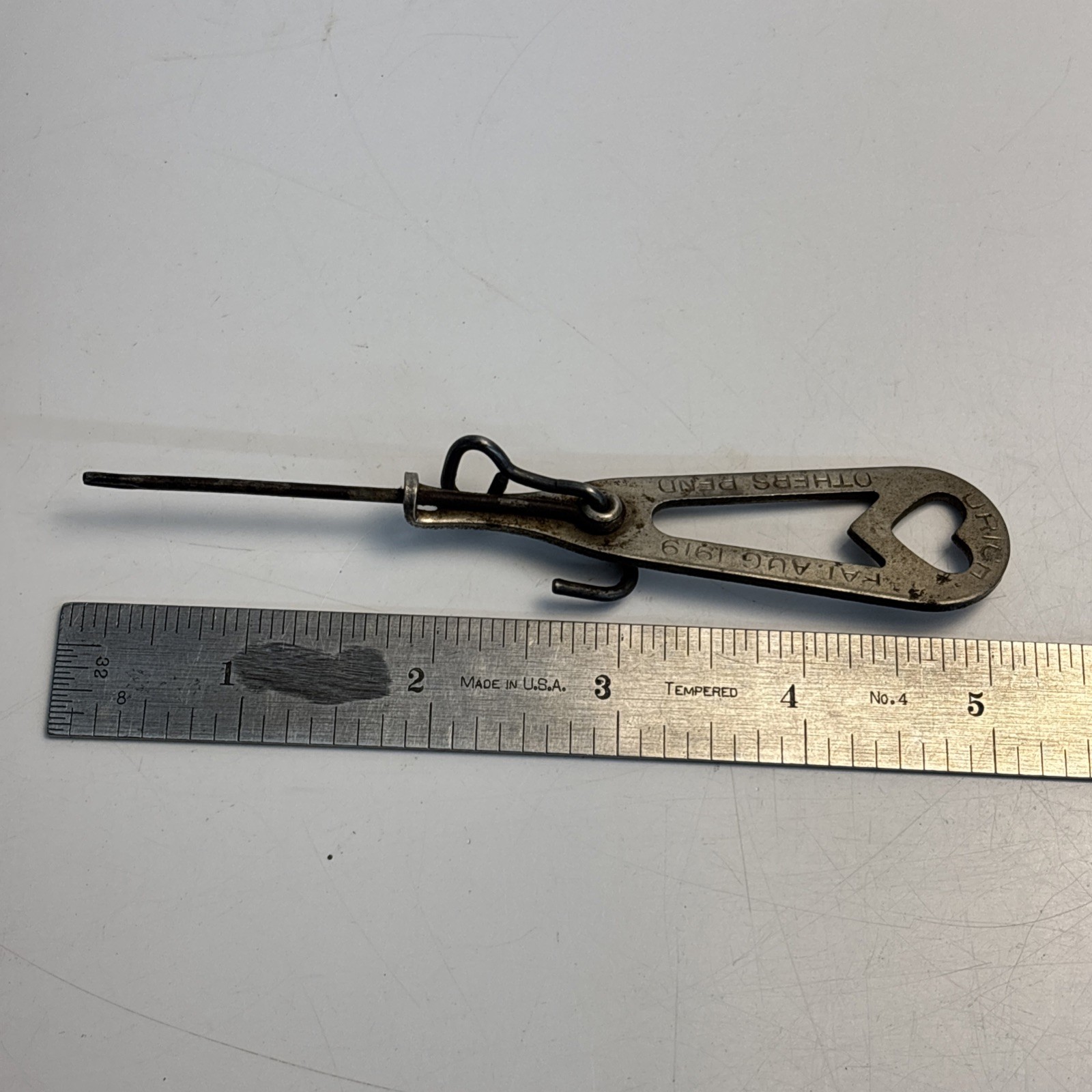 Vintage URICH 1919 Patent Bicycle Tire Puncture Repair Tool Milwaukee WI