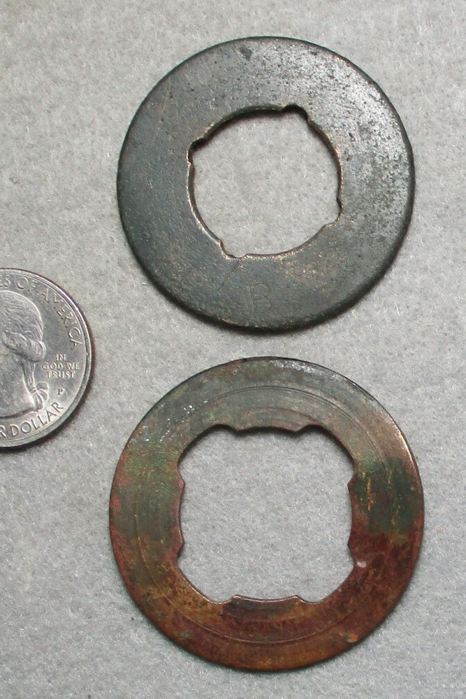2 Unknown Copper Gauges, Different Sizes, One is Marked with a B, Central VA