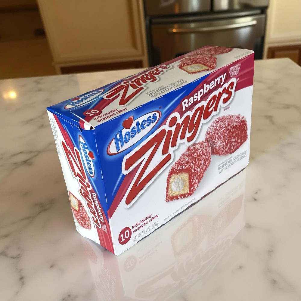 Hostess Zingers Combo | Iced Vanilla & Raspberry | 12.7 Ounce | Four 10 Count Bo
