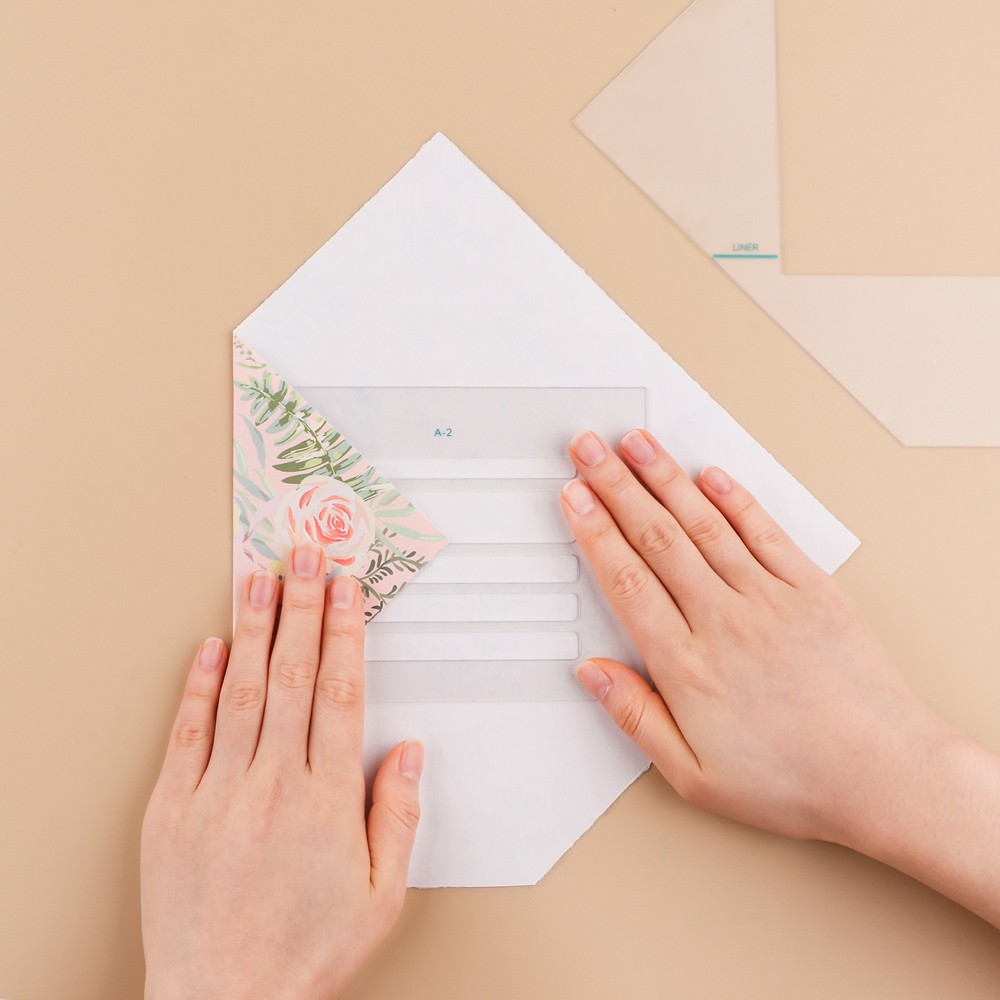 17pcs/Set Envelope Tear Templates Envelope Maker Guide DIY Scrapbooking Tool Kit