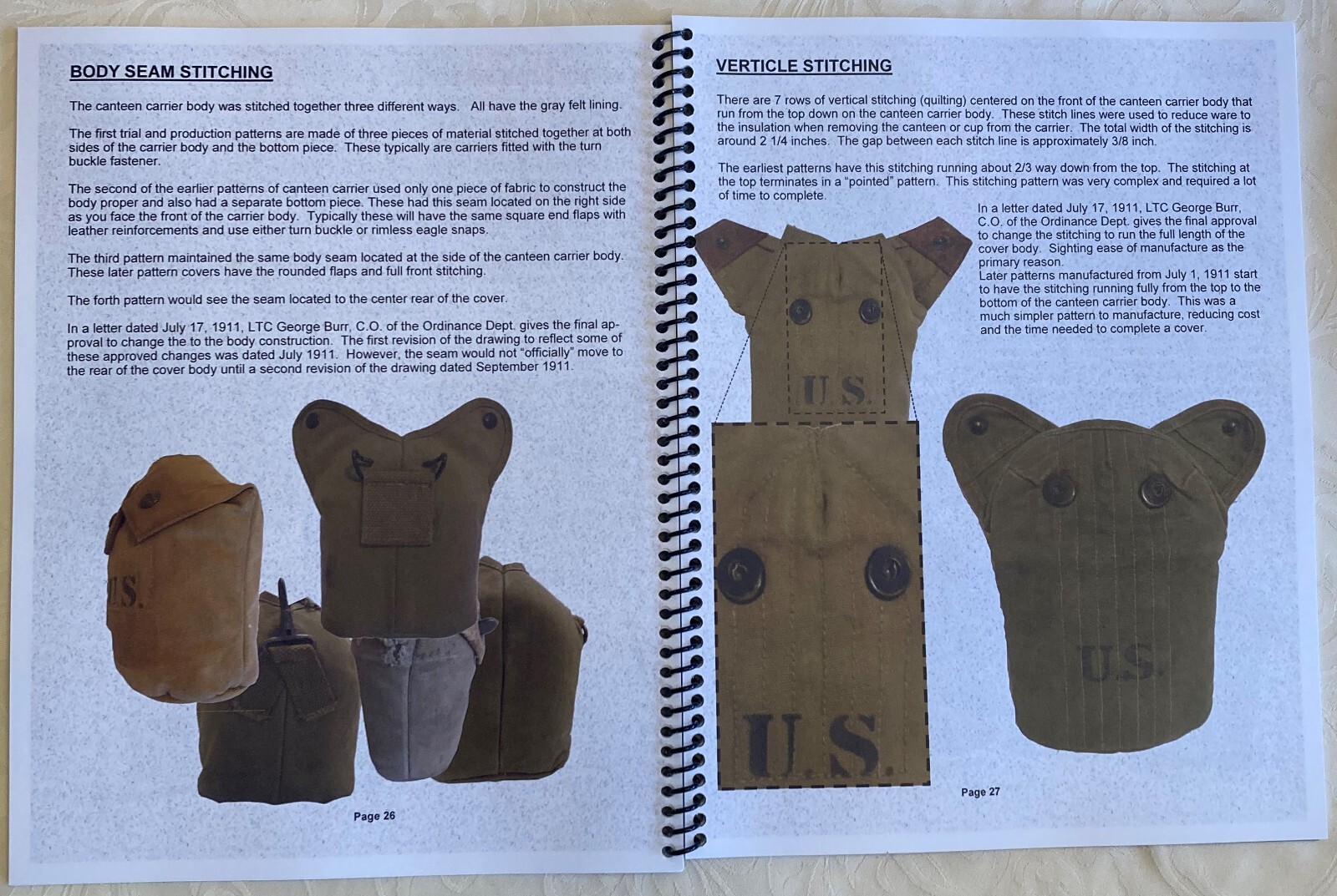 Book-Canteen Covers of the Rock Island Arsenal and the Canteens that filled them