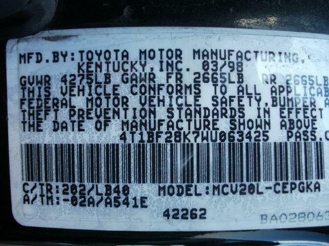 ENGINE ECM FITS 98-99 CAMRY 103218