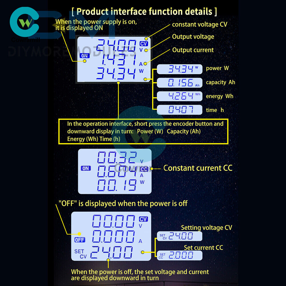 Adjustable CNC Regulated Power Supply Module Constant Volt&Current DC Step-down