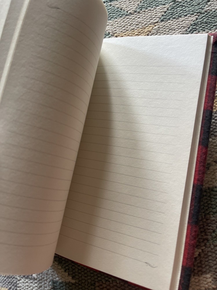 New Custom feeling myself Flannel Red Plaid Lined Journal Notebook School Work