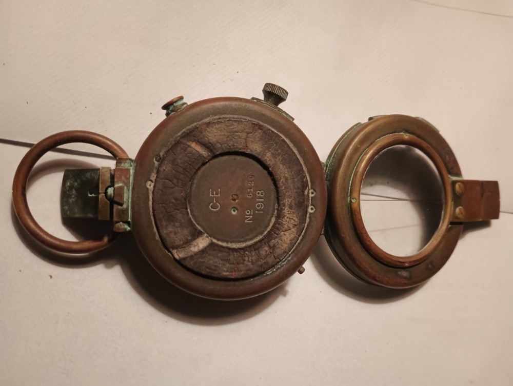 1918 ENGINEER CORPS United States WWI PRISMATIC COMPASS C-E