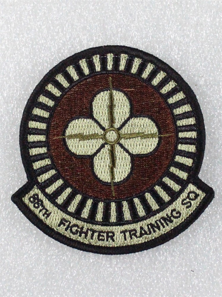 USAF Air Force Patch: 88th Fighter Training Squadron (tan) w/hook & loop