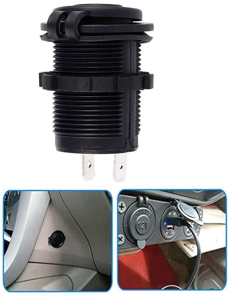 Cigarette Lighter Socket, 3Pcs 12V Waterproof ATV RV Lighter Socket Power Outlet