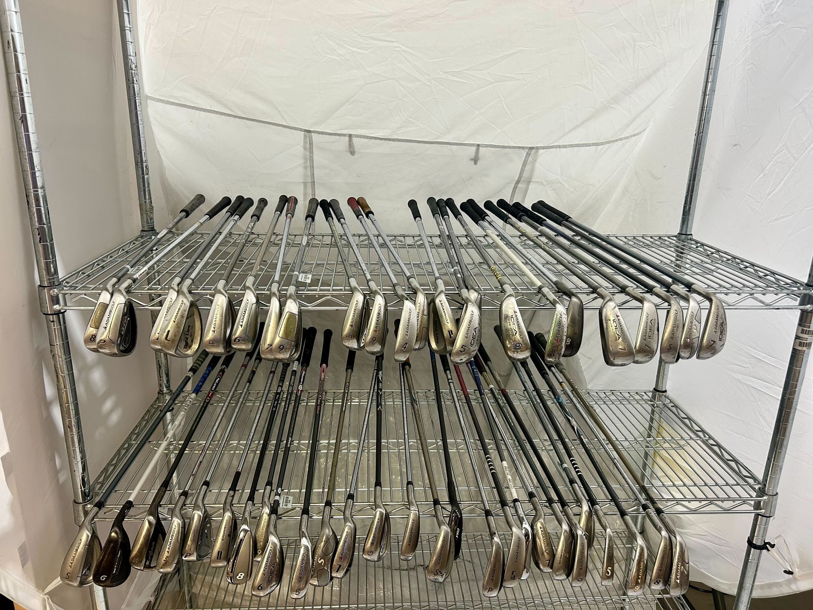 Wholesale Lot of 50 Golf Clubs - Right and Left handed - Adams Irons and Wedges