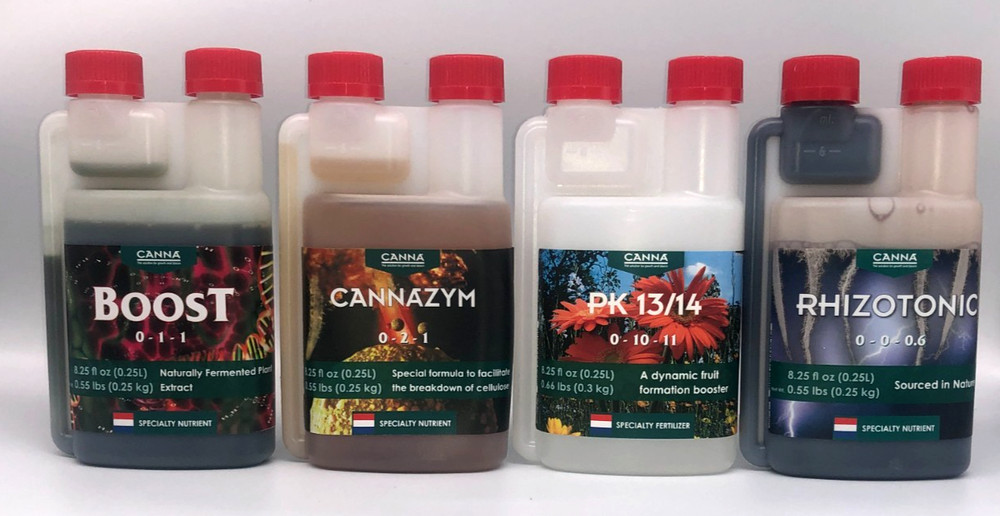 Canna Additive Bundle - Boost, Cannazym, PK 13/14, Rhizotonic - 250mL