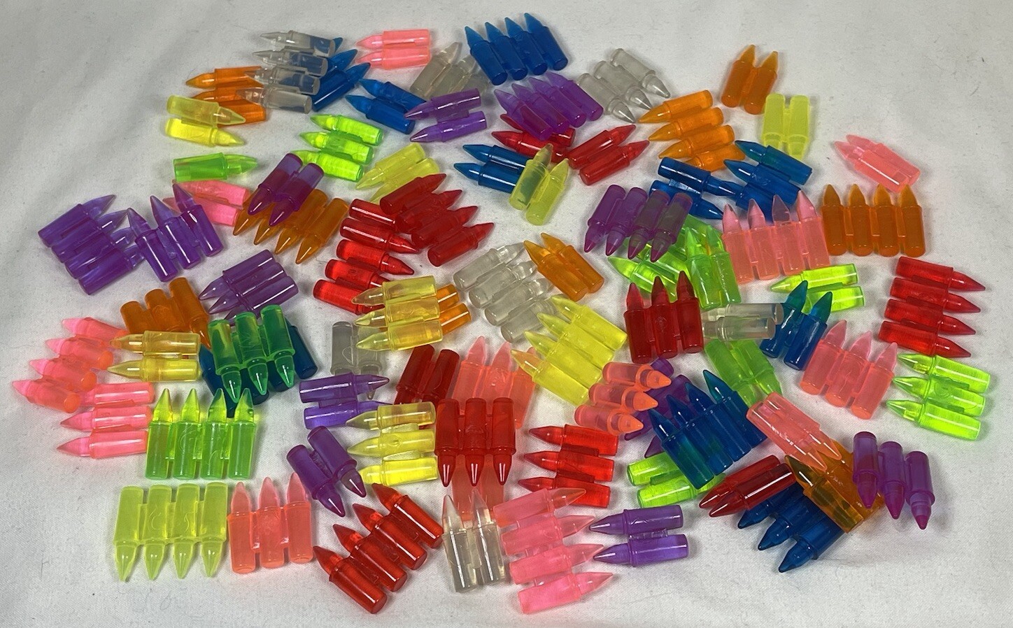 Lite Brite Pegs Lot of 82 Pieces Various Colors Multi-peg Pieces 7/8” Free Ship