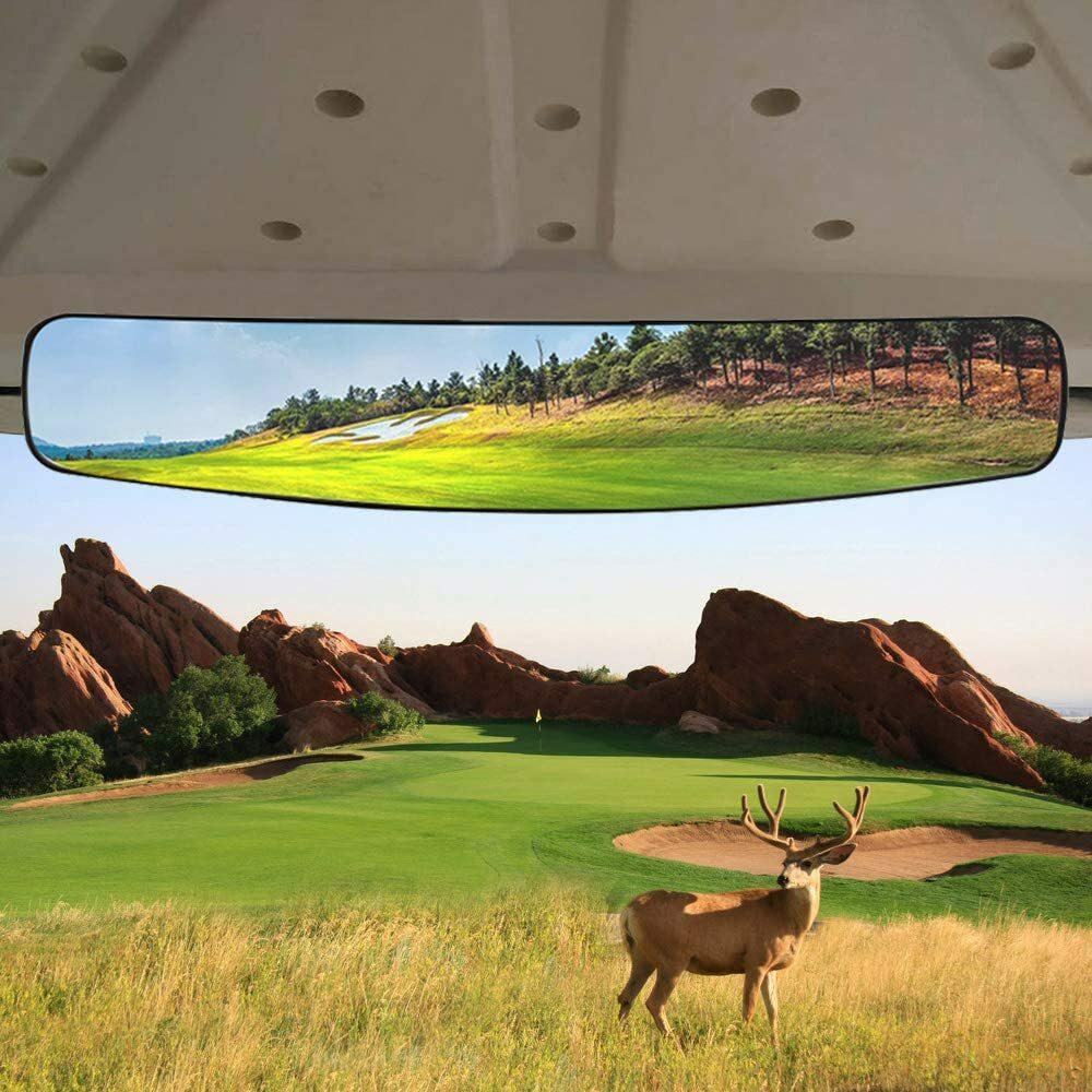 10L0L Golf Cart Mirrors,Panoramic Rear View Mirror for Yamaha EZGO Club Car