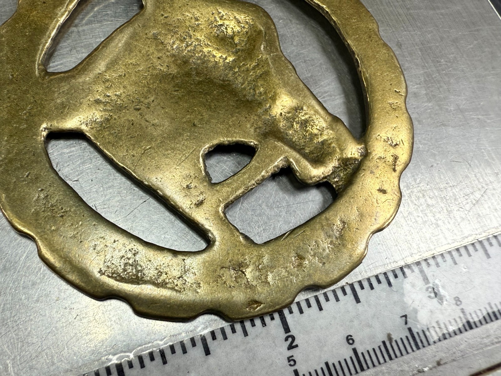 Horse Head with Blinkers Openwork Bridle Harness Saddle Medallion