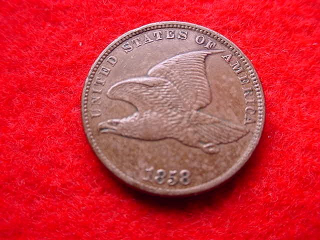 1858 FLYING EAGLE CENT SUPERIOR CENT!!   #350