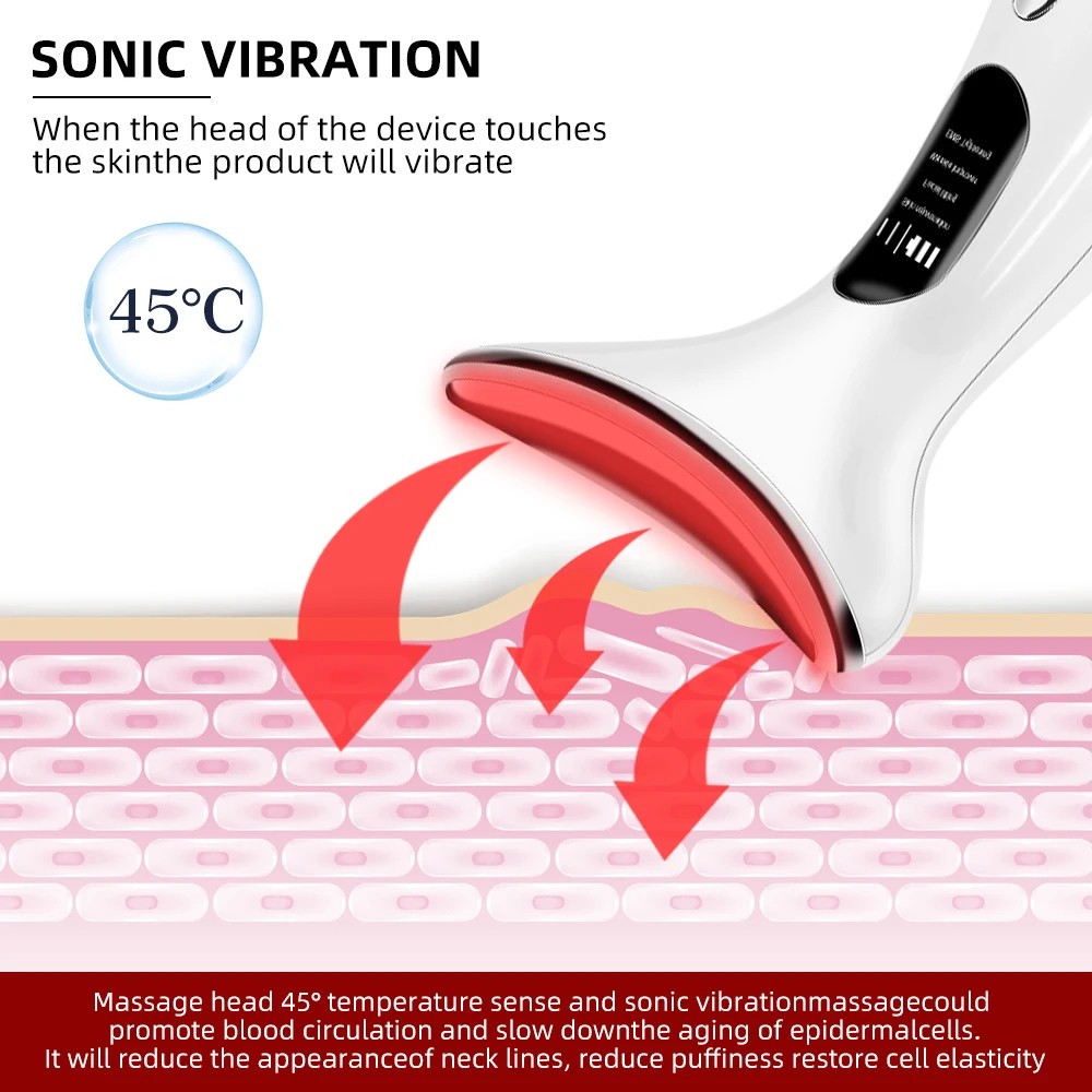 Hot LCD Neck Toning Device - White