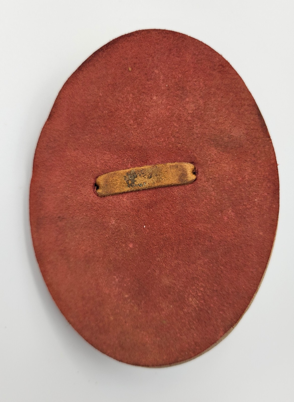 Antique Hand Crafted Clay And Leather Native American Papoose Cradle Doll