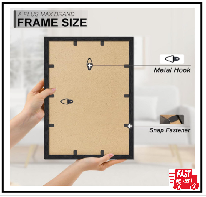 12x17 Picture Frame, Black Engineered Wood Frame for 12 x 17 Inch Picture Poster