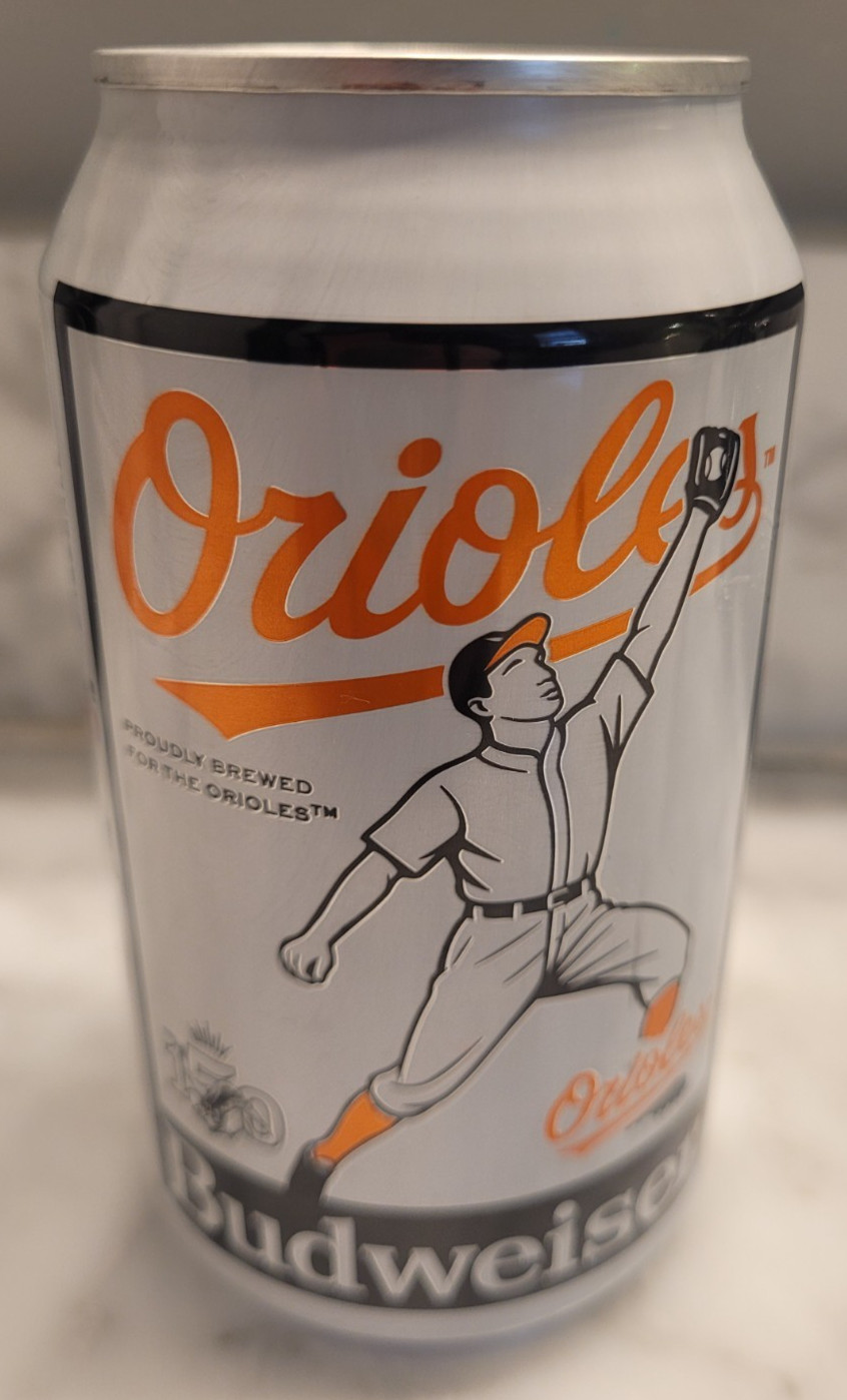 2026  Budweiser Beer  150th Anniversary Baltimore Orioles Opening Day Can