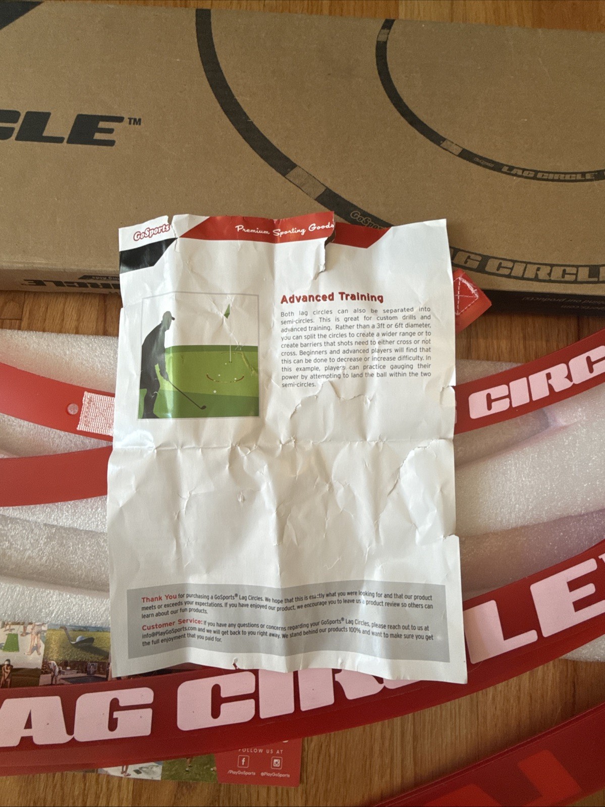 GoSports LAG Circle Putting and Chipping Training Tool - Includes 6 ft and 3 ft