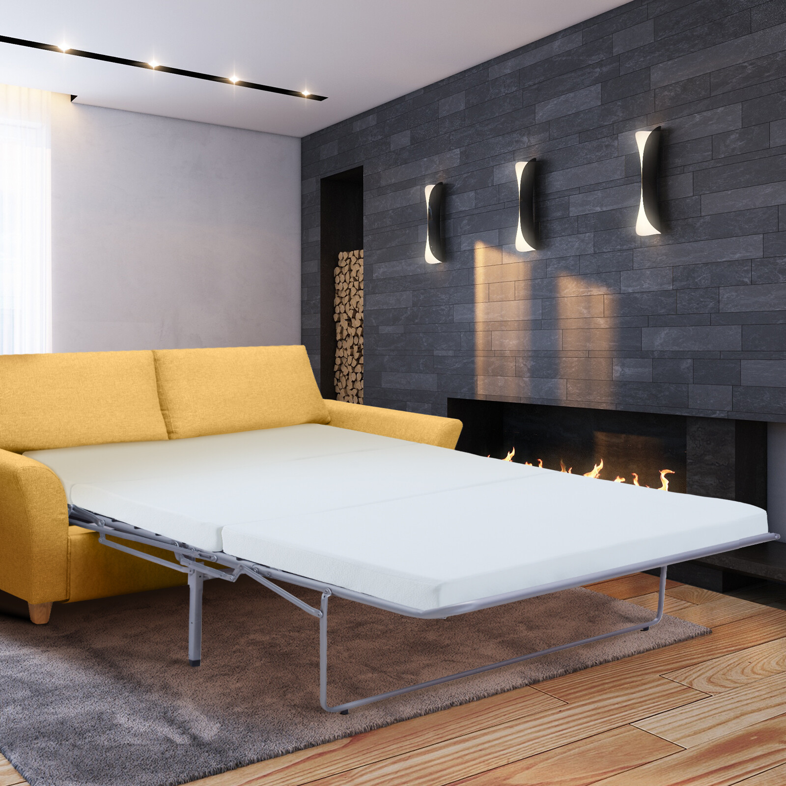 Begonia.K Memory Foam Sofa Bed Mattress Replacement, Full Queen Pull Out Couch