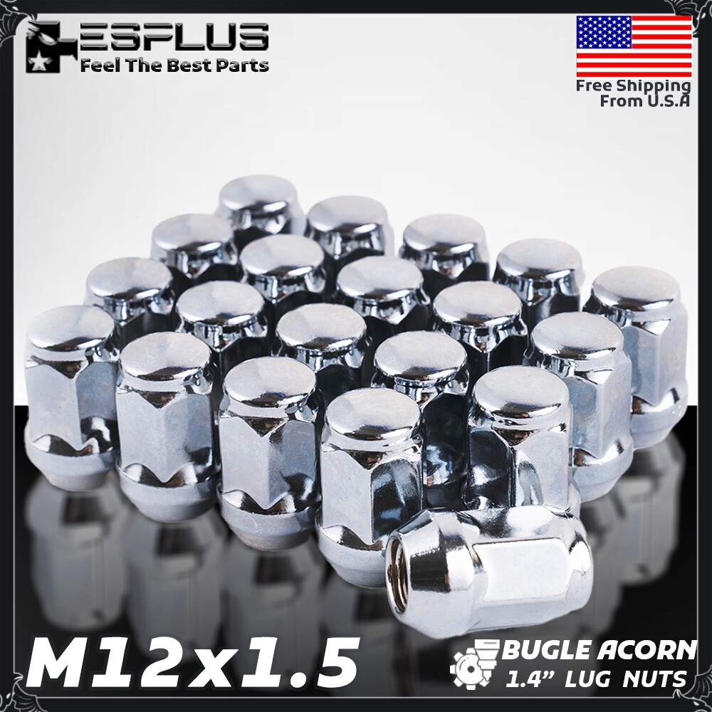 [20] Chrome 12x1.5 Acorn Lug Nut Fit Chevy Corvette Cruze Impala Malibu Track