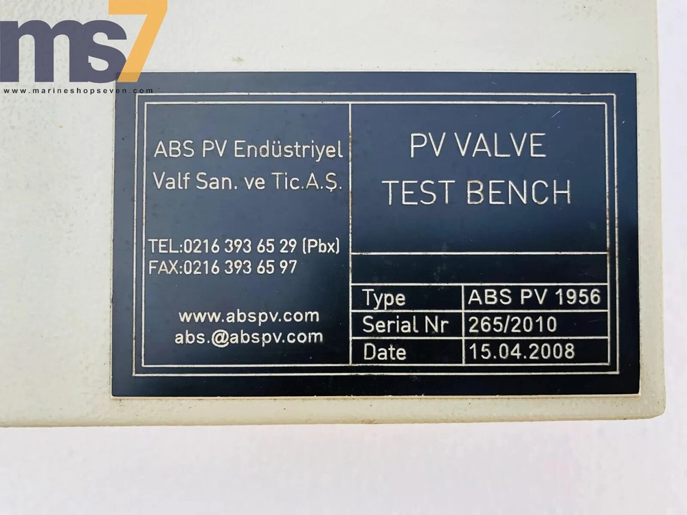 ABS PV 1956 PRESSURE VACUUM TEST BENCH