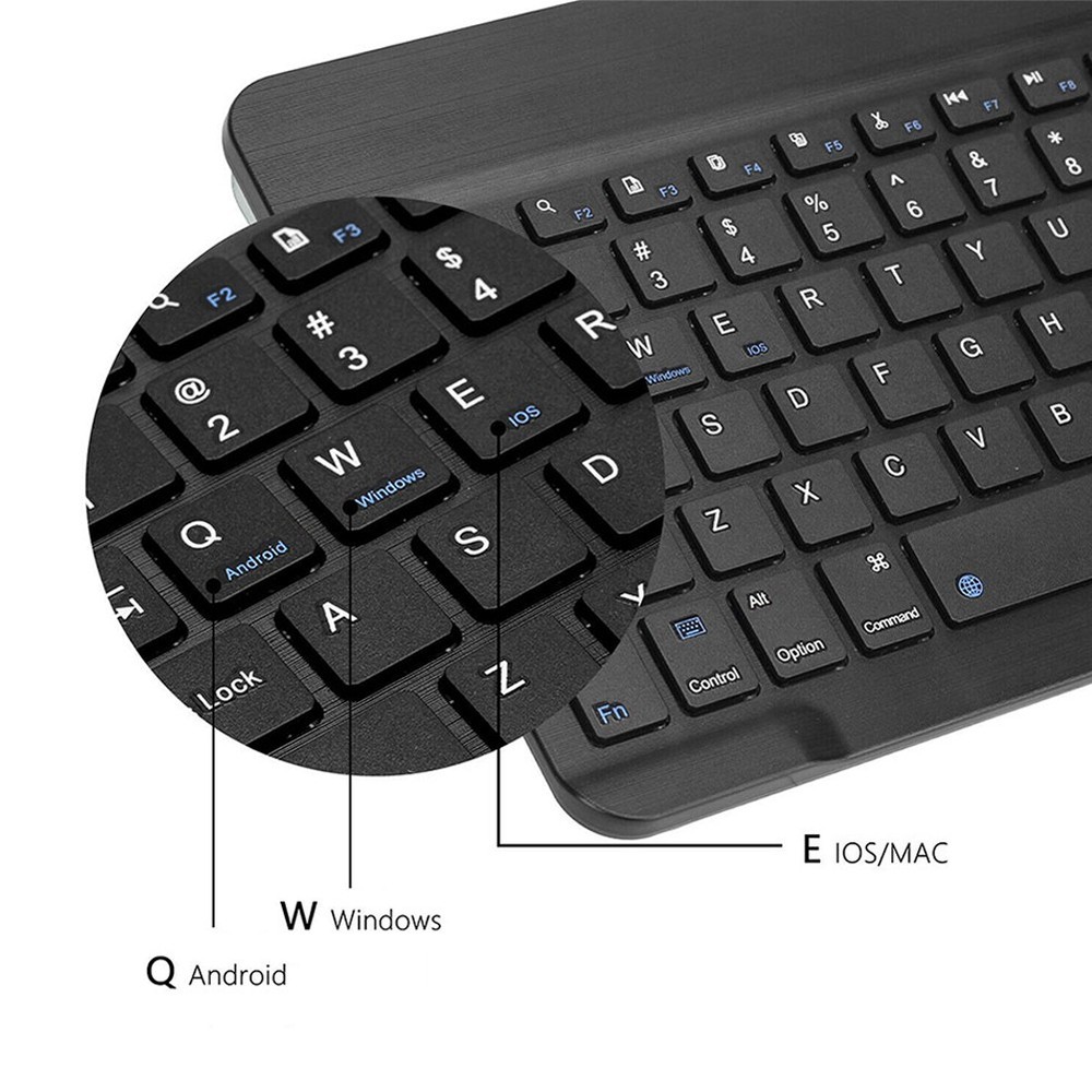 Ultra-Thin Wireless Bluetooth Keyboard For Windows PC Mac iPhone Phone Tablet