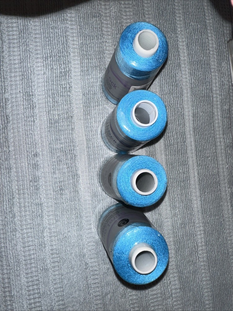 Coats Surelock 4 Spools 5140 Rocket Blue Polyester Thread,3000 Yds
