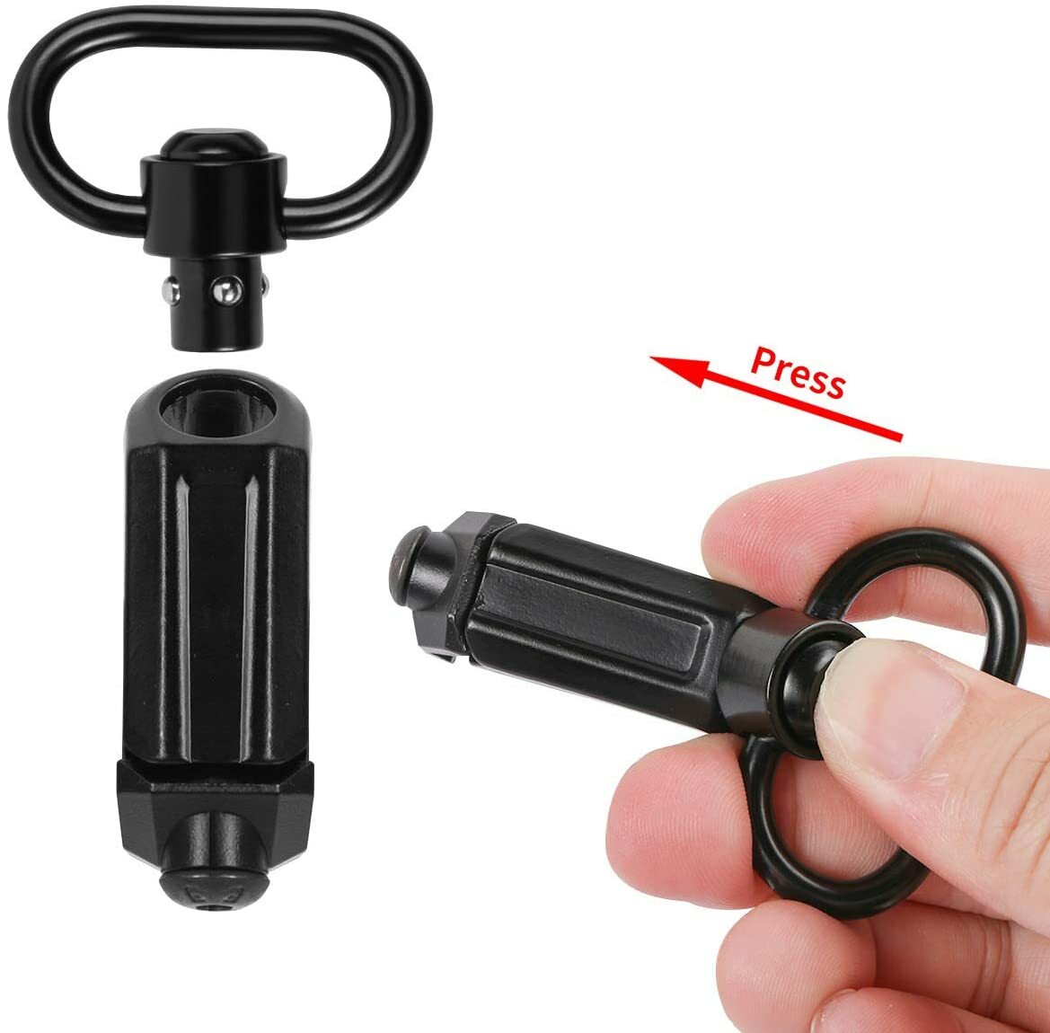 Tactical QD Sling Swivel Attachments 45 Degree Low Profile Picatinny Rail Mount