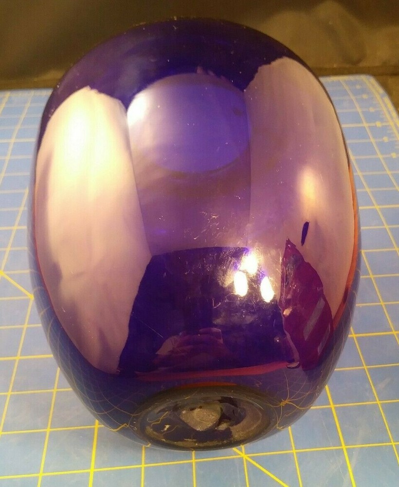 Blue Hand Made Vase. Storage Auction Find.