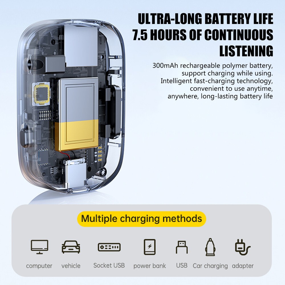 Portable Bluetooth 5.3 USB Wireless Transmitter Receiver Audio Adapter 3.5mm Aux