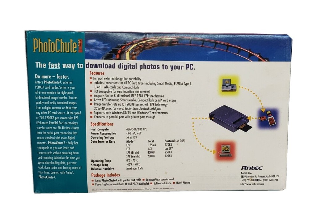 Antec PhotoChute 3 Digital Camera PC connection complete adapter