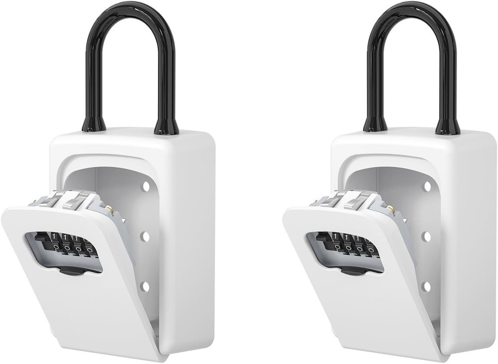 Weatherproof Portable Key Lock Box, 5-Key Capacity, Upgraded Contrast Code