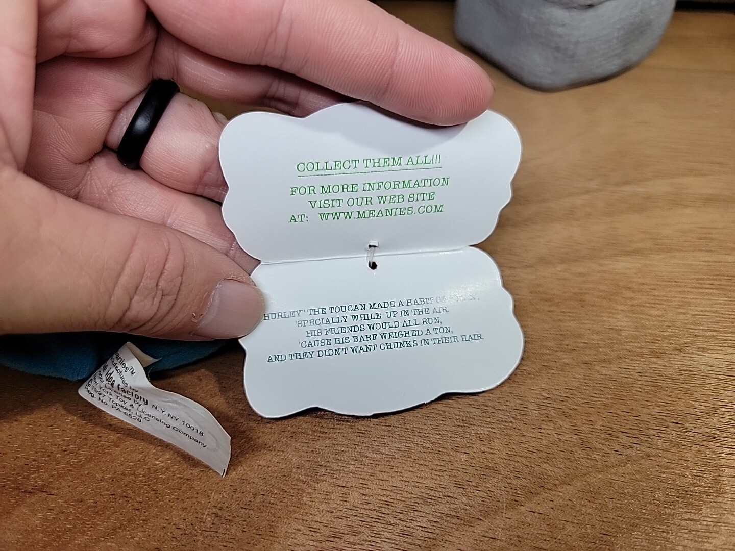 New MEANIES BEANBAG PLUSH SERIES 1 Hurley the Pukin' Toucan IDEA FACTORY 1997