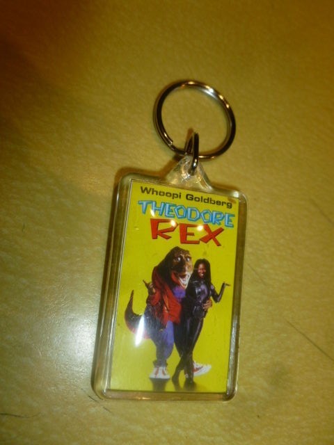 Theodore Rex Whoopi Goldberg Movie Key Ring Video Store Promotional 1996 Promo
