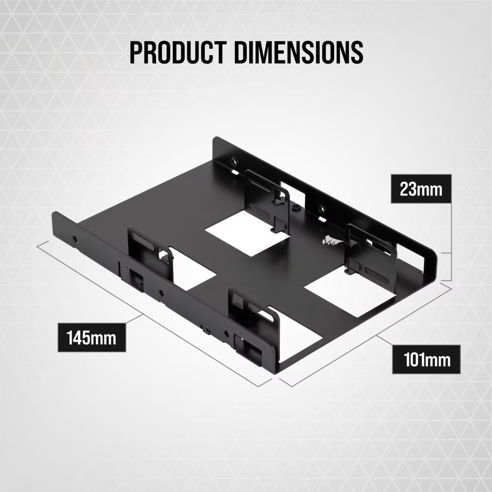 Corsair Dual SSD Solid State Mounting Bracket 3.5" CSSD-BRKT2 Black new in box.