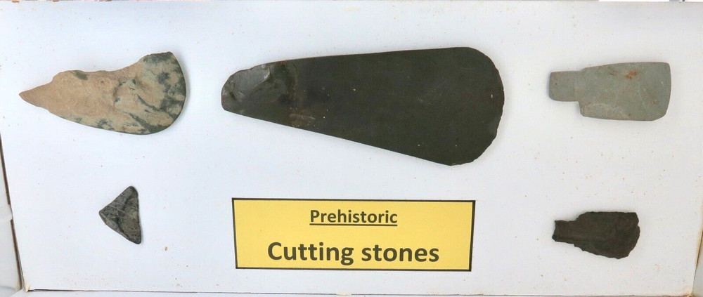 "Prehistoric Cutting Stones” Large Display Board.