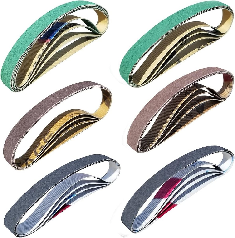 24 Pack 1/2" x 12" Replacement Sharpening Belt Kit for Official Work Sharp