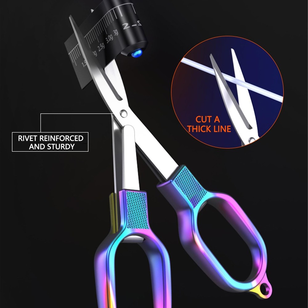 2 PCS Folding Scissors TSACompliant Portable Stainless Steel Retractable