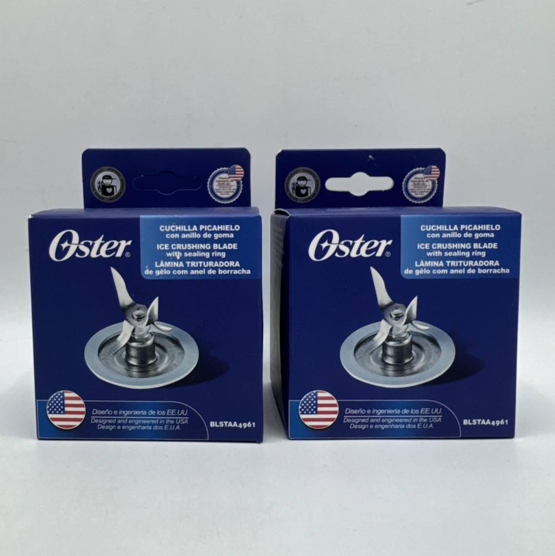 Genuine Oster 4961 Blender Stainless Steel Blade With Gasket Sealing Ring 2-PACK